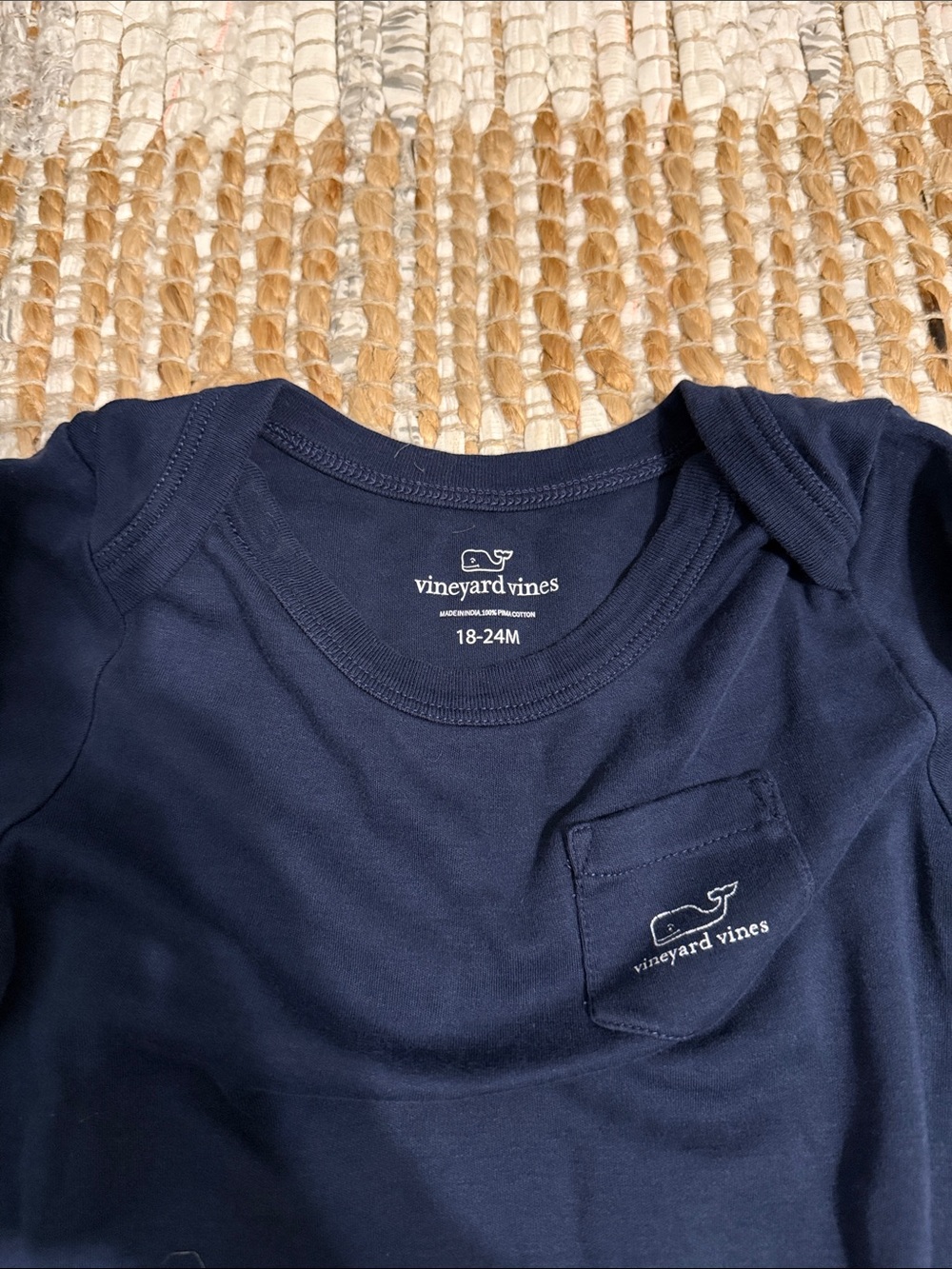 Vineyard Vines Navy Long-Sleeve Baby One-Piece - Picture 2 of 3